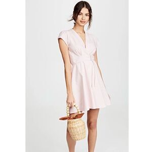 ROLLA'S Linen Dancer Wrap Dress In Light Pink Size Small